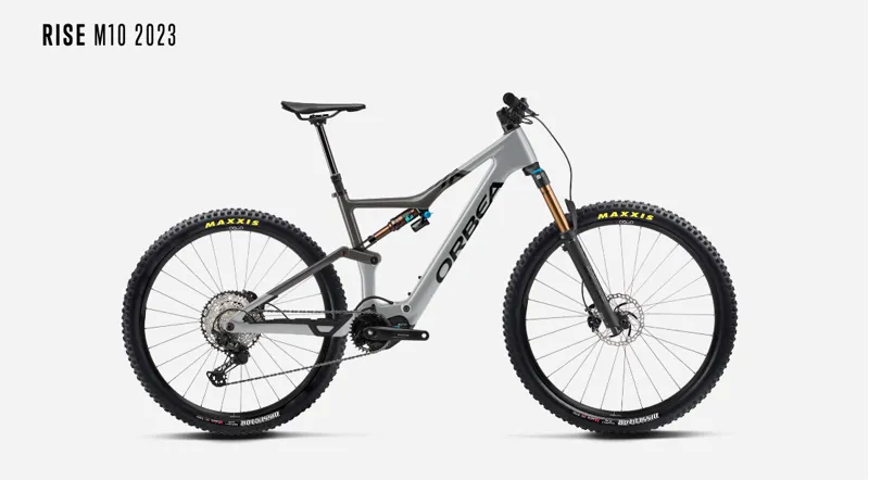 2023 Custom Orbea Rise M10 Electric Bike Large - Silver/Galactic Rainbow